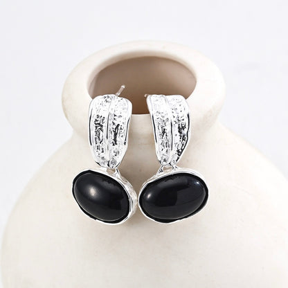 Natural Tiger Eyes Stone Earring