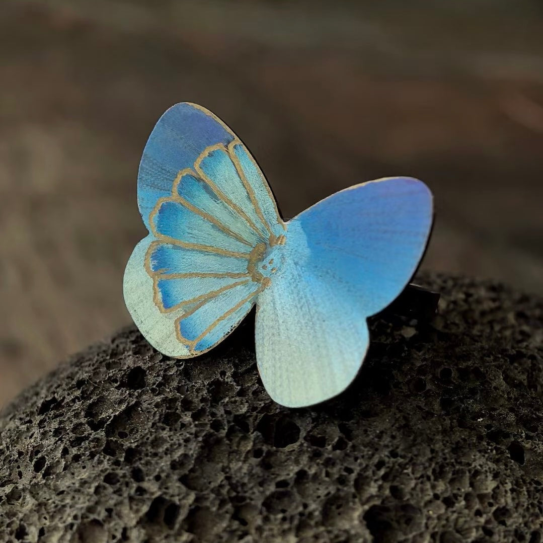 Handmade Titanium Butterfly Ring