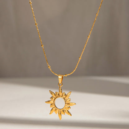 Classic Sun Pendant Necklace