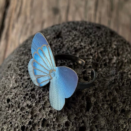 Handmade Titanium Butterfly Ring