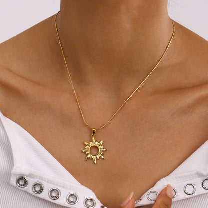 Classic Sun Pendant Necklace